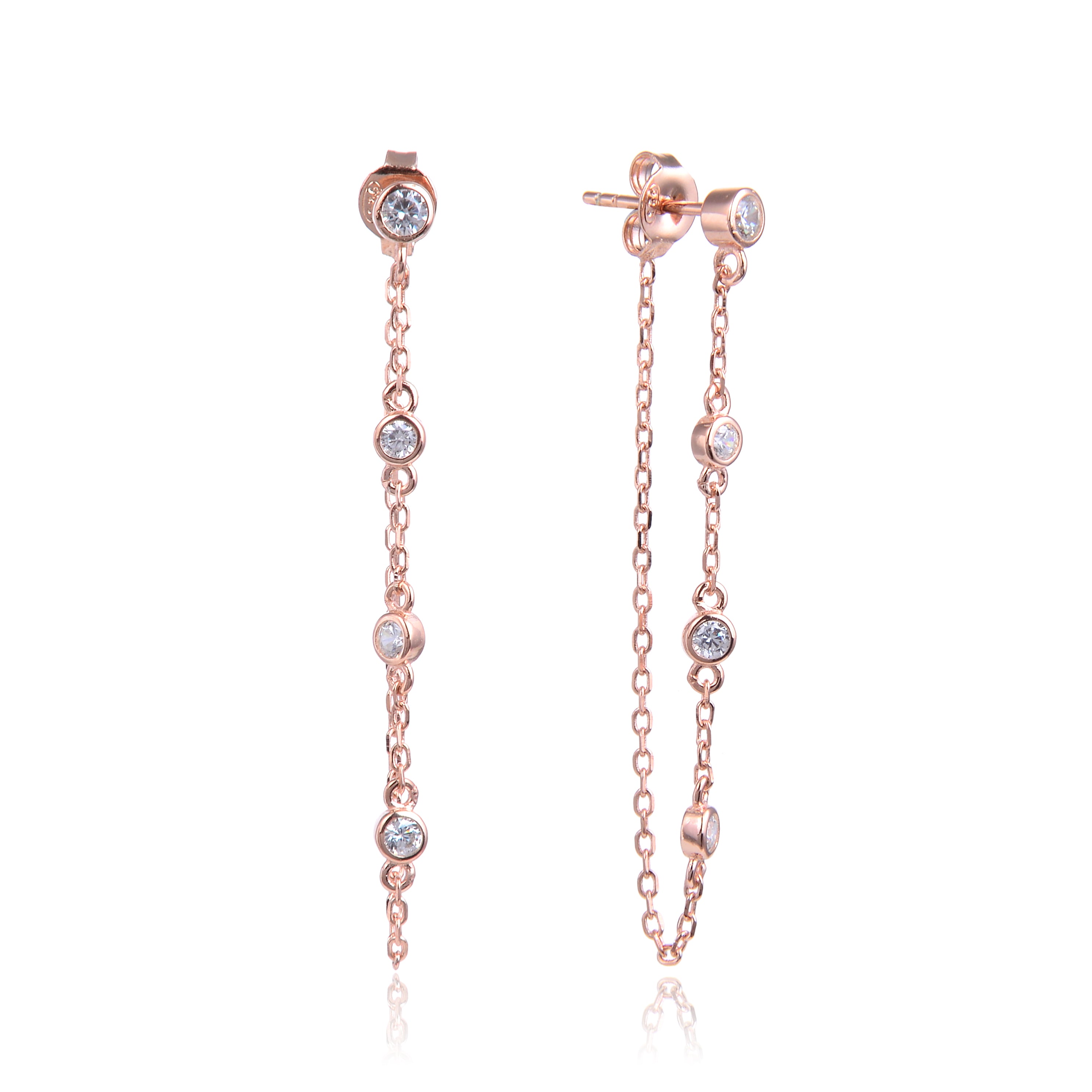 Boucles d'oreilles pur Intemporel - ROSE