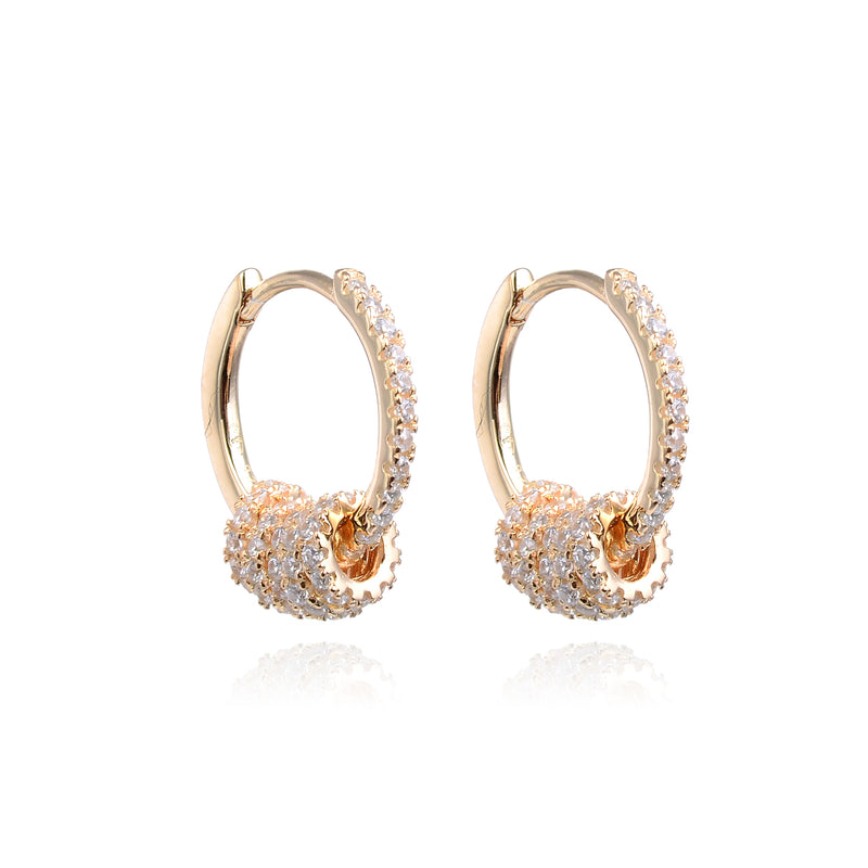 My Glow multi-ring hoop earrings with creole clasp - GOLDEN