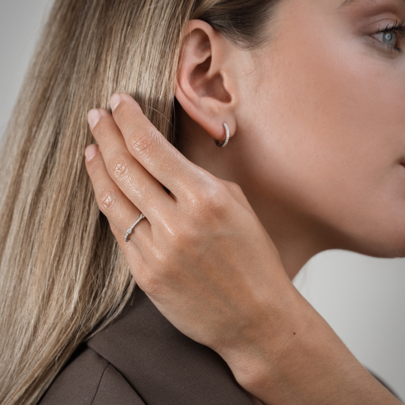 Bague anneau pur Intemporel  - BLANC