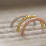 Three Sides simple band ring - GOLDEN