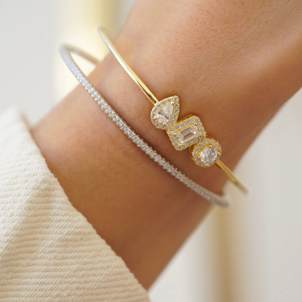 Ensemble de 14 bracelets joncs en métal doré-bijoux fantaisie Plérin