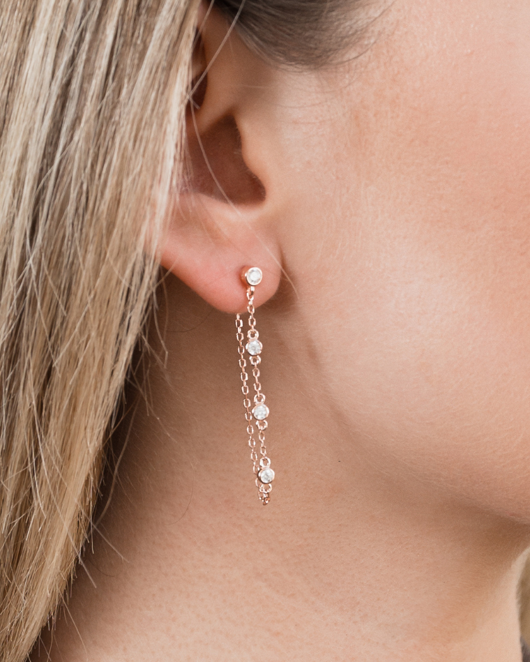 Boucles d'oreilles pur Intemporel - ROSE