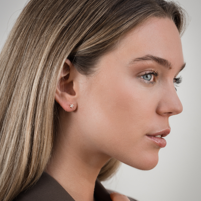 Boucles d'oreilles asymétriques Céleste - DORÉ