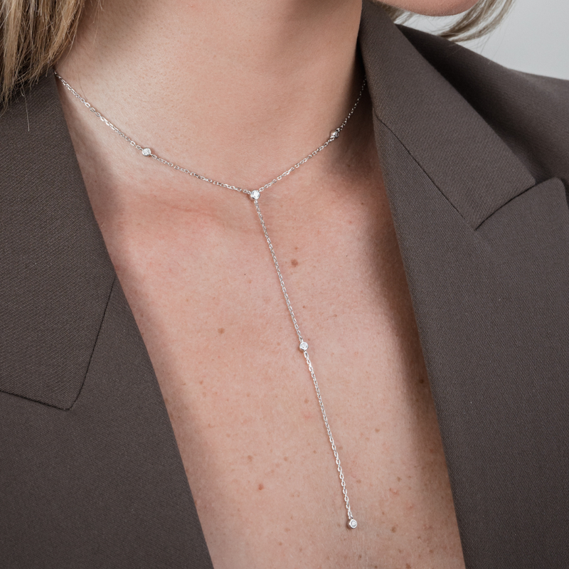 Sautoir pur Intemporel - BLANC