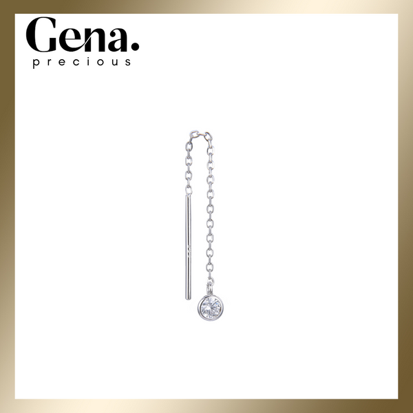 Mono Boucle small chain Gena Precious - WHITE GOLD &amp; DIAMOND