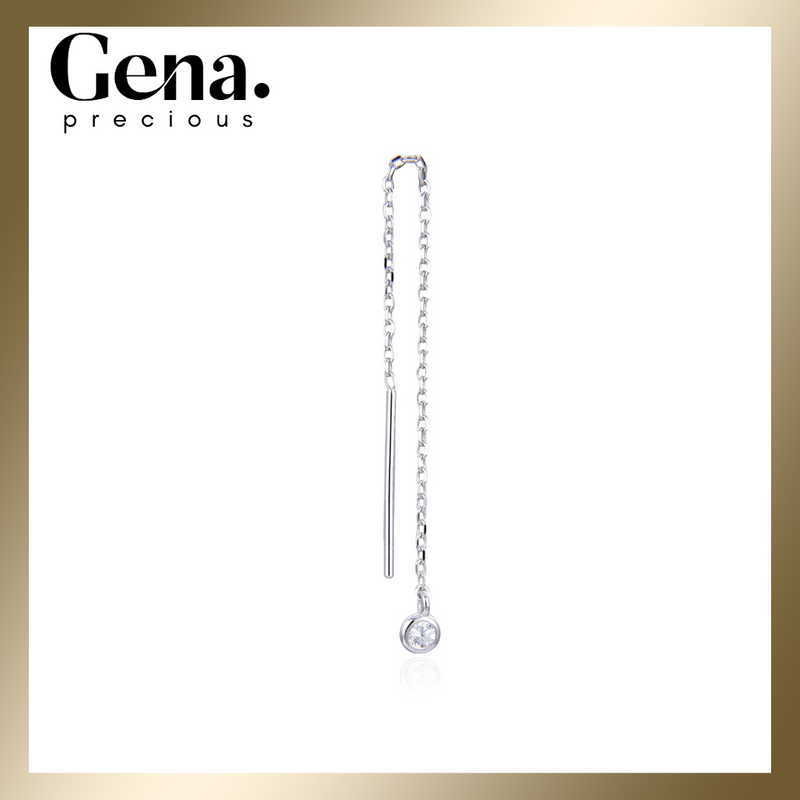 Mono Boucle large chain Gena Precious - WHITE GOLD &amp; DIAMOND