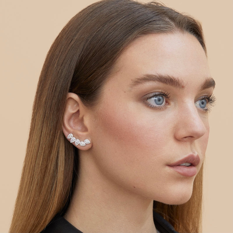 Sweet Pear Rising Earrings - PINK