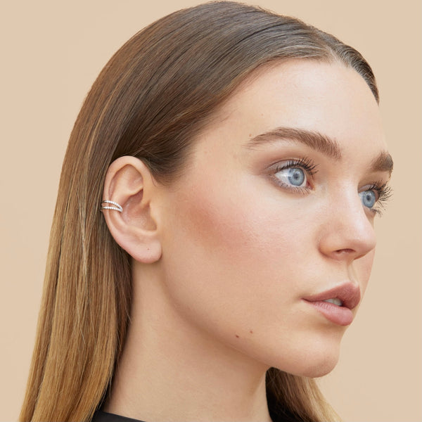 Boucles d'oreilles lobe 2 rangs My glow - ROSE
