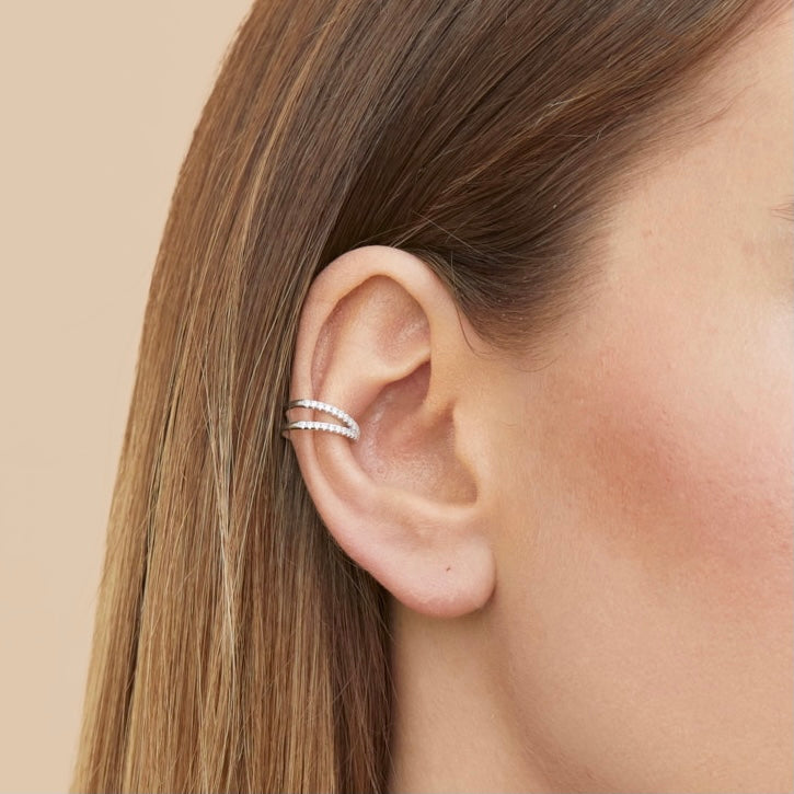 Earcuff double Intemporel - ROSE