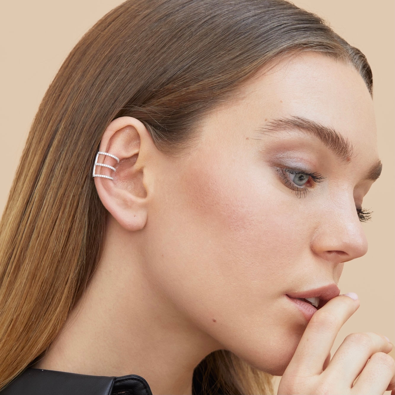 Earcuff 3 rangs My Glow - BLANC