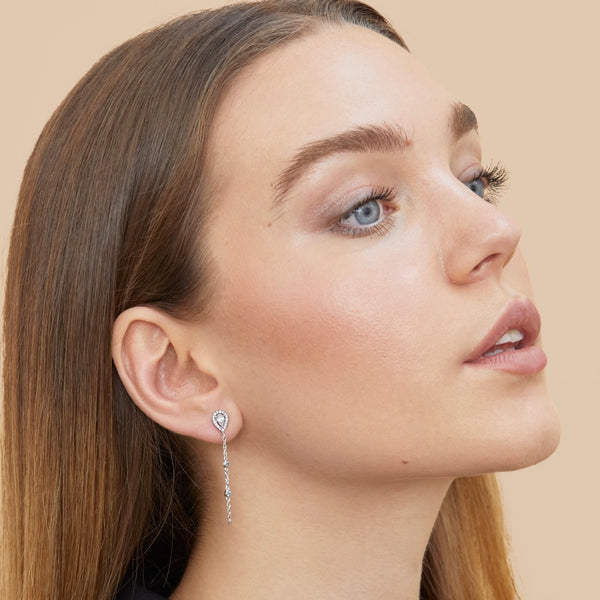Boucles d'oreilles pendantes rock Sweet Pear - BLANC