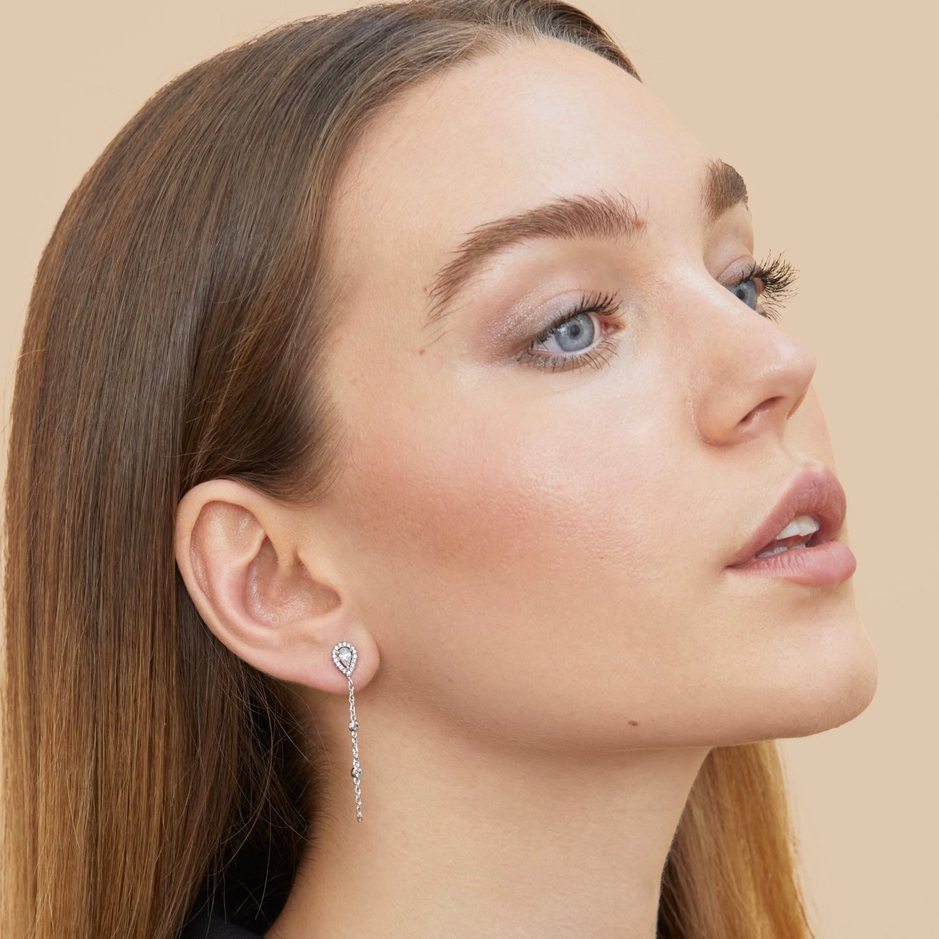 Boucles d'oreilles pur Infini Poire - ROSE
