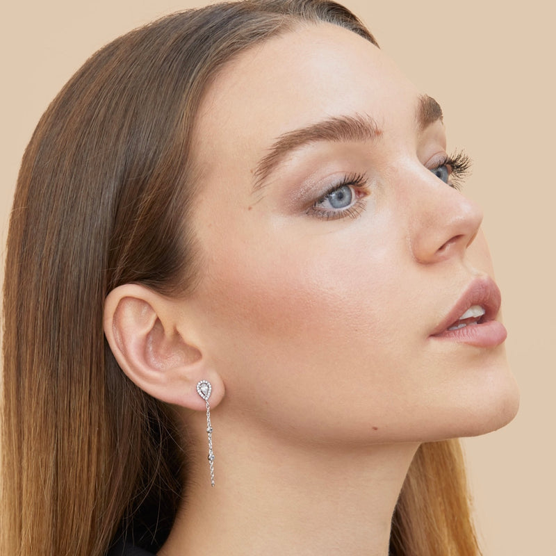 Sweet Pear rock dangling earrings - PINK