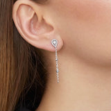 Sweet Pear rock dangling earrings - WHITE