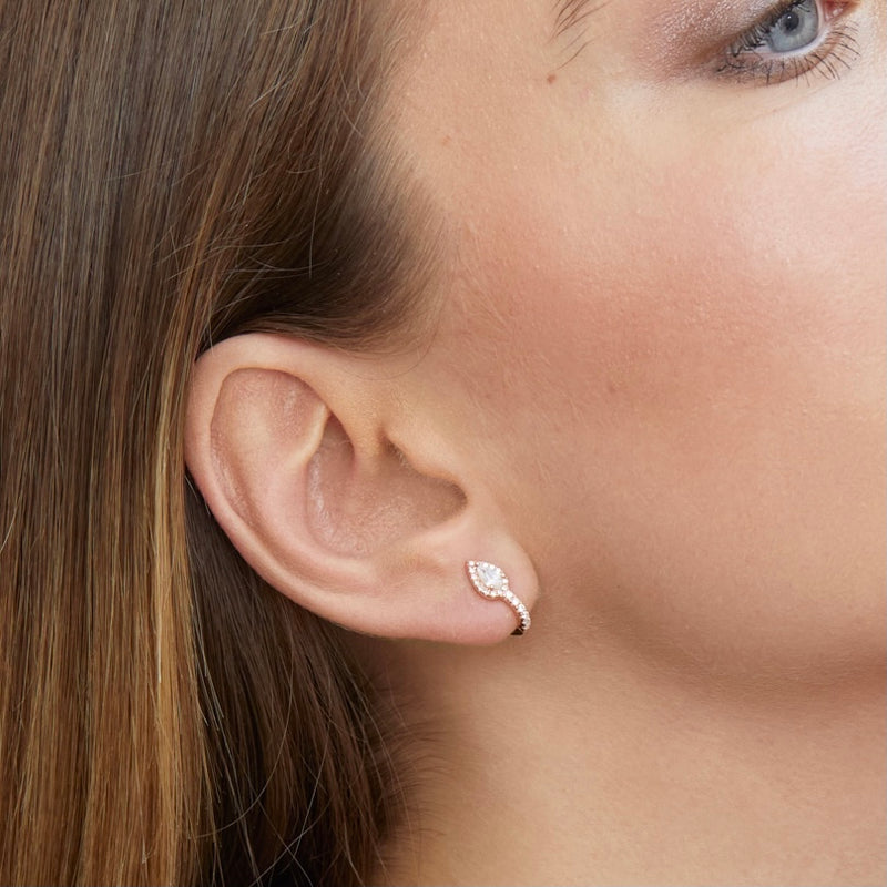 Mini hoop earrings Sweet Pear - PINK