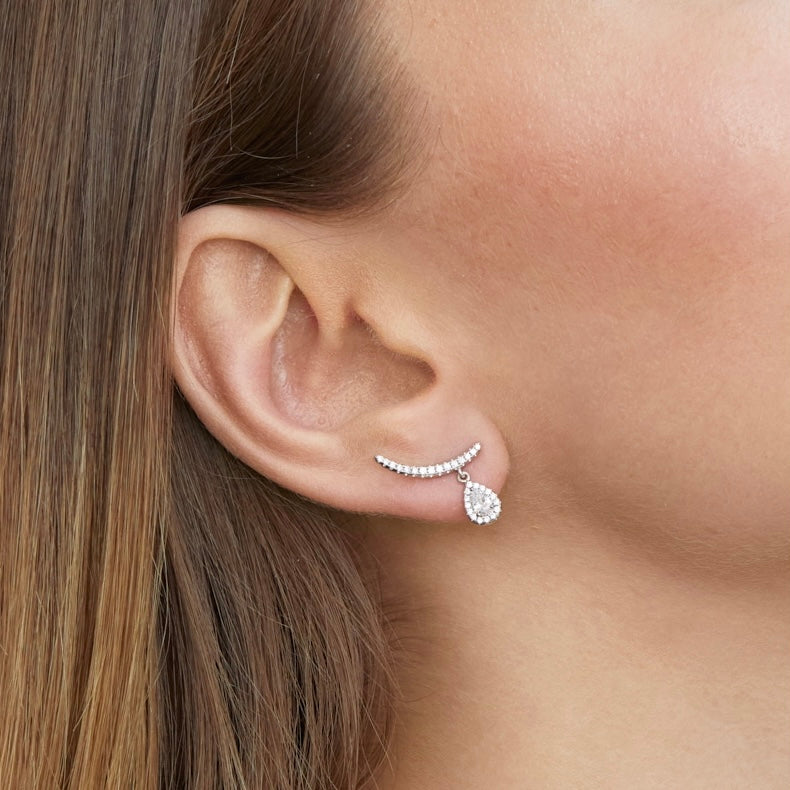 Boucles d'oreilles strong Gala - BLANC