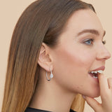 My Sweet Rock hoop earrings - WHITE