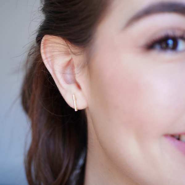 Puces d'oreilles barrette My Glow - BLANC