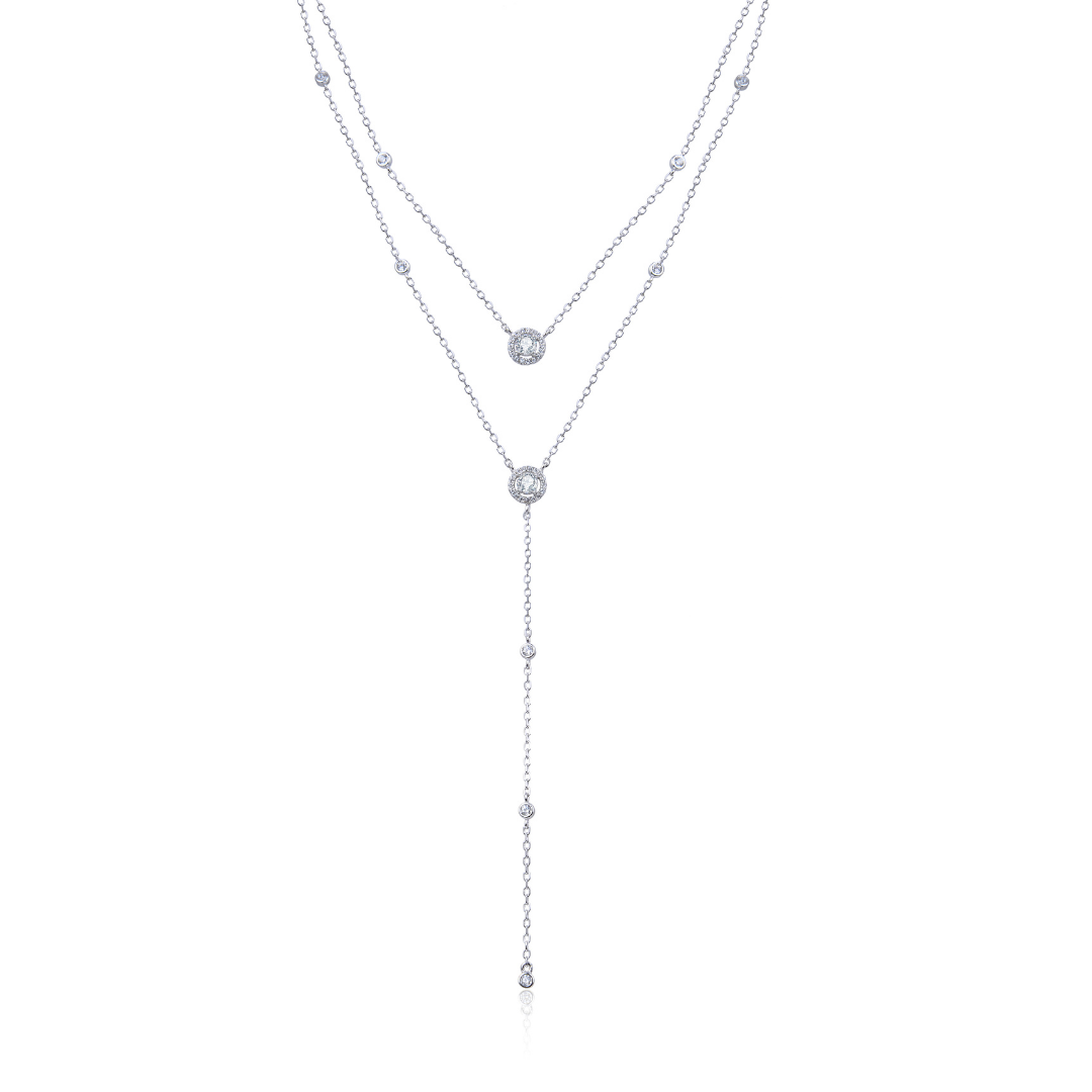 Sautoir double Infini Rond - BLANC