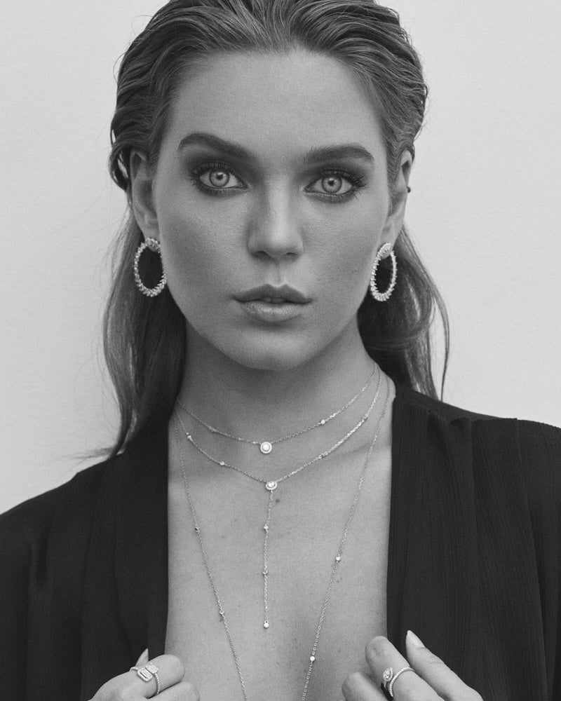 Double Infinity Round Necklace - WHITE