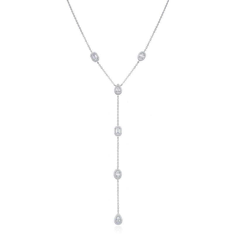 Gabriella long necklace - WHITE