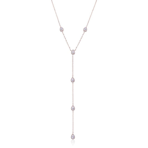 Sweet Pear long necklace - PINK